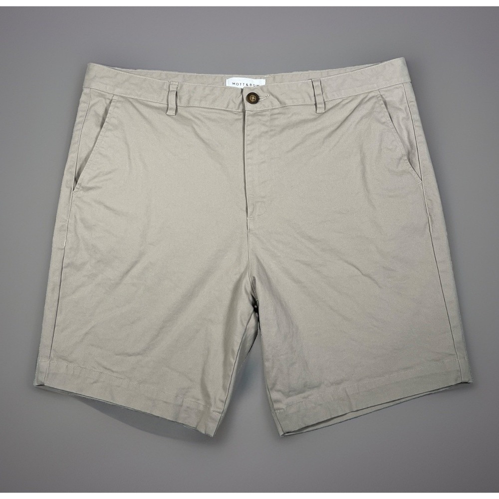 Mott‎ & Bow Shorts Mens Size 35 Tan Stretch Chino Casual Beach Prep *EUC